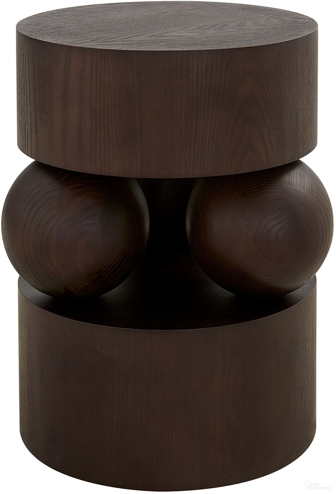 Taos Cinder Oak Wood Contempory Design 18 Inch End Table In Brown