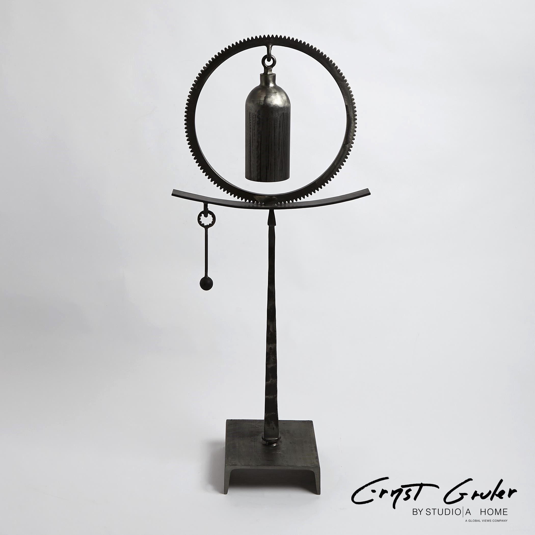 The appearance of Taper Spring Sound Sculpture In Natural Iron designed by Global Views in the modern / contemporary interior design. This gray piece of furniture  was selected by 1StopBedrooms from Taper Collection to add a touch of cosiness and style into your home. Sku: EG790002. Material: Iron.