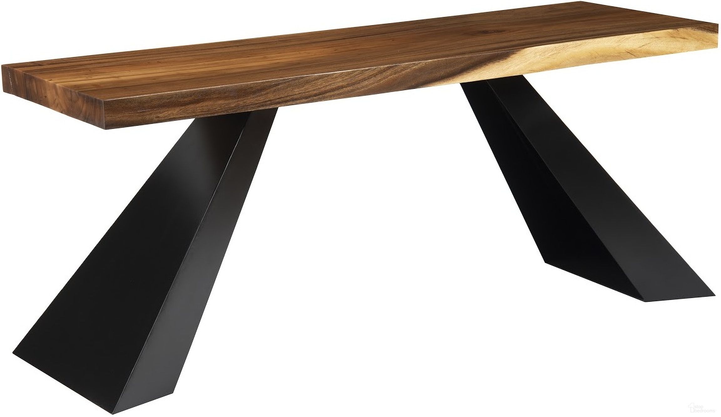 The appearance of Tapered Wood Console In Brown designed by Phillips Collection in the modern / contemporary interior design. This brown piece of furniture  was selected by 1StopBedrooms from  to add a touch of cosiness and style into your home. Sku: TH103470. Material: Wood.