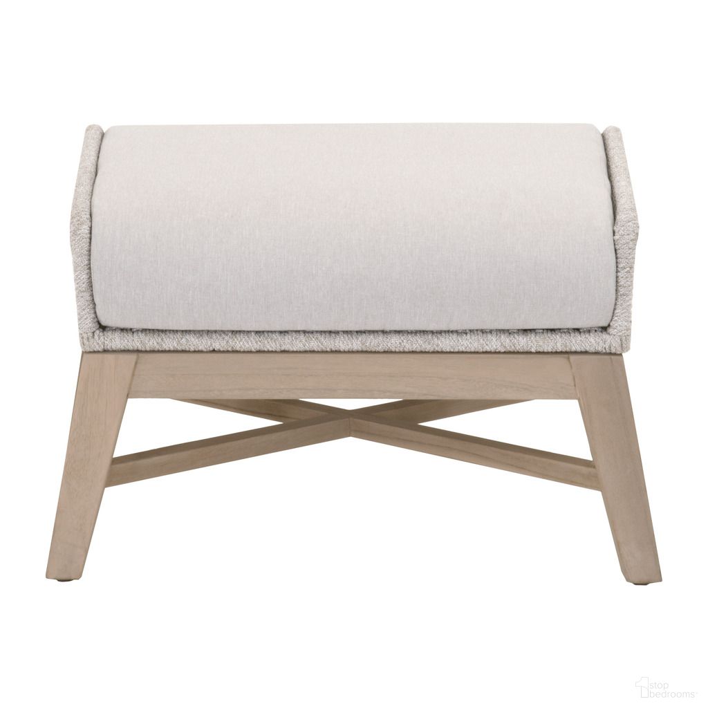 The appearance of Tapestry Outdoor Footstool In Taupe White and Washed Ever Teak designed by Essentials For Living in the transitional interior design. This taupe/washed ever teak piece of furniture was selected by 1StopBedrooms from Woven Collection to add a touch of cosiness and style into your home. Sku: 6851FS.WTA/PUM/W-ET. Material: Teak Wood.