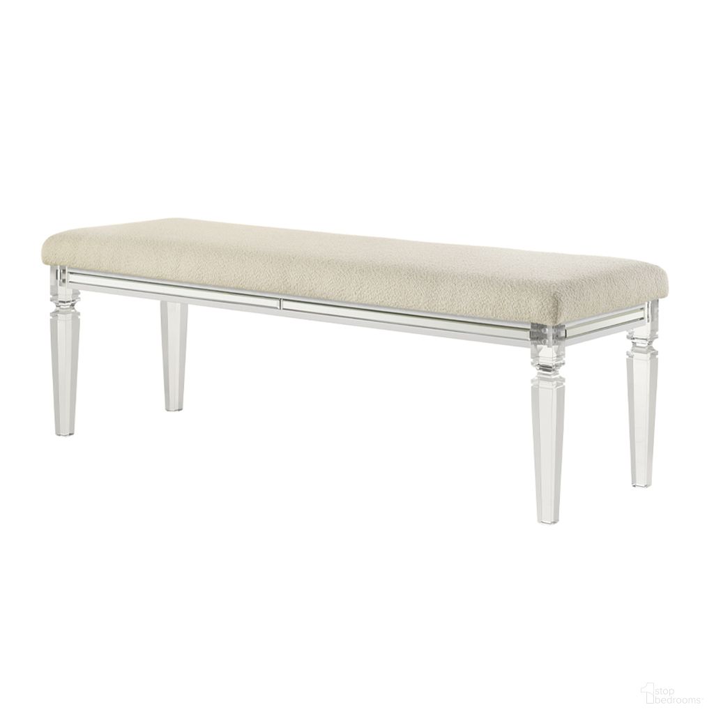 The appearance of Tarian Bench In Pearl White designed by ACME in the modern / contemporary interior design. This pearl white piece of furniture was selected by 1StopBedrooms from Tarian Collection to add a touch of cosiness and style into your home. Sku: BD02322. Material: Wood.