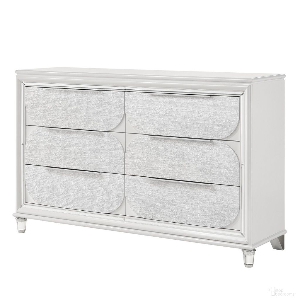 The appearance of Tarian Dresser In Pearl White designed by ACME in the modern / contemporary interior design. This pearl white piece of furniture was selected by 1StopBedrooms from Tarian Collection to add a touch of cosiness and style into your home. Sku: BD02320. Material: Wood.