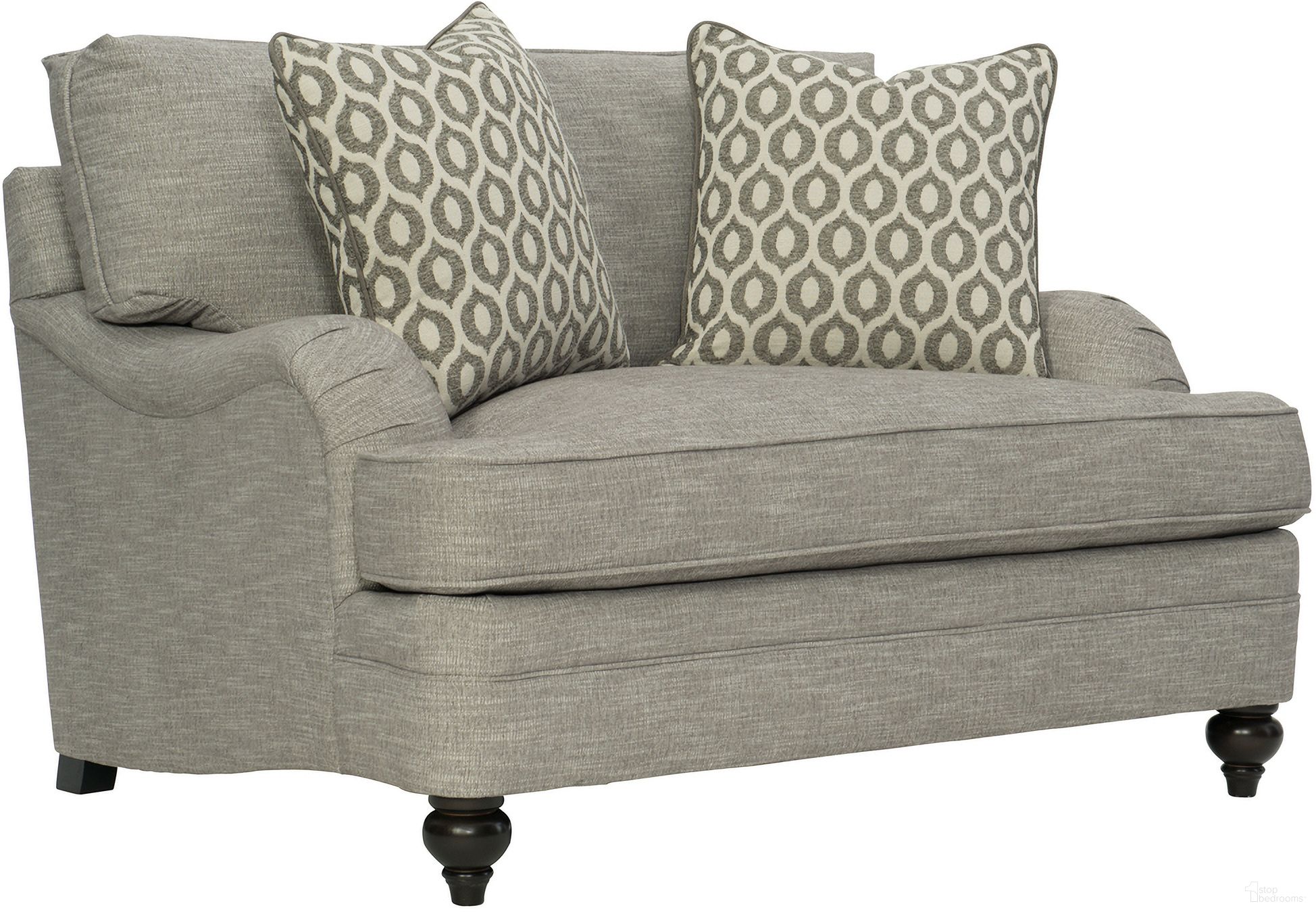 The appearance of Tarleton Chair And A Half designed by Bernhardt in the transitional interior design. This mocha chenille piece of furniture was selected by 1StopBedrooms from Tarleton Collection to add a touch of cosiness and style into your home. Sku: B4263G. Material: Wood. Upholstery Material: Chenille.