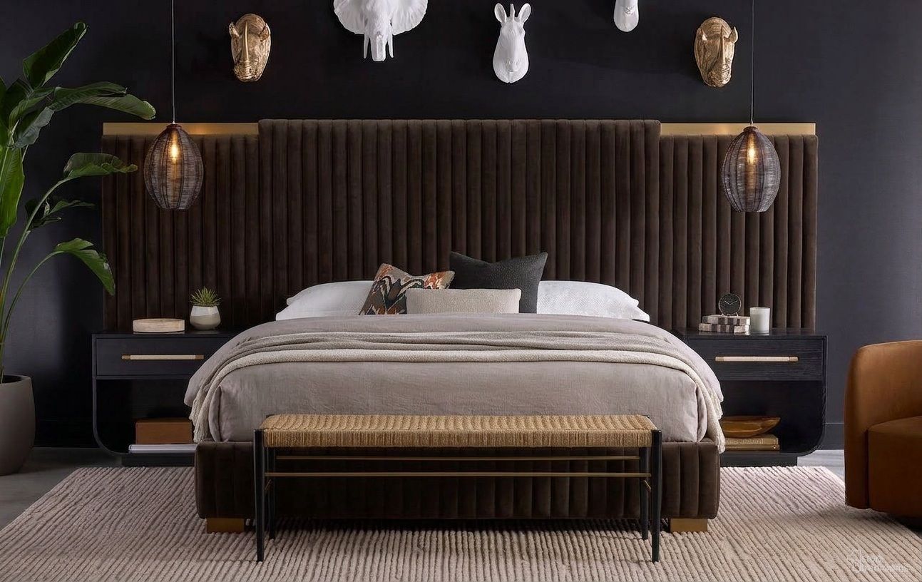 Tarrant Platform Bedroom Set In Diamond Mink