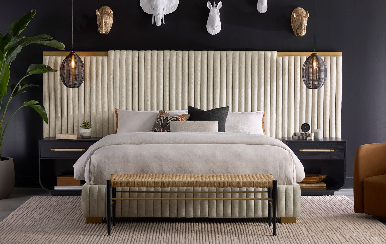 Tarrant Platform Bedroom Set In Monument Oatmeal