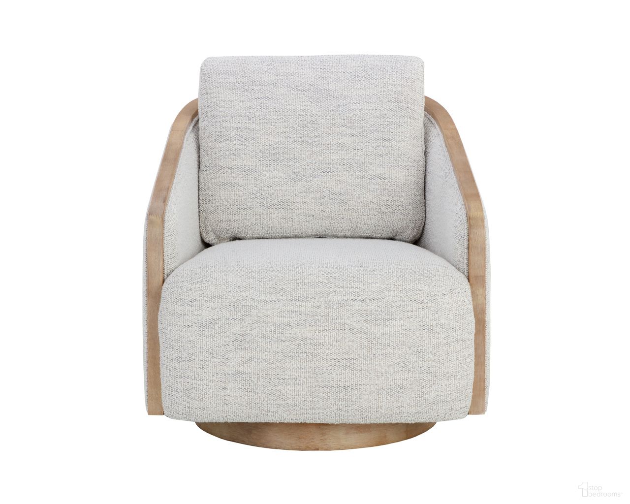 Tasia Swivel Lounge Chair In Merino Cotton