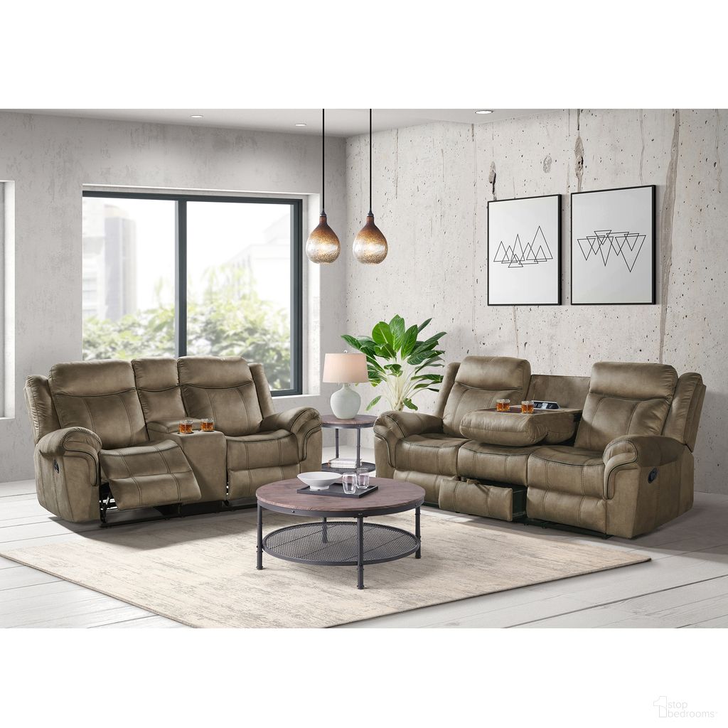Tasso Motion Living Room Set In Brown