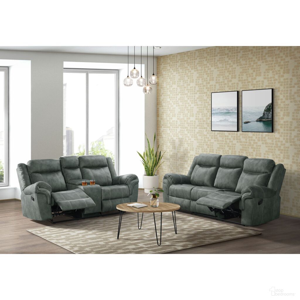 Tasso Motion Living Room Set with Dropdown In Charcoal