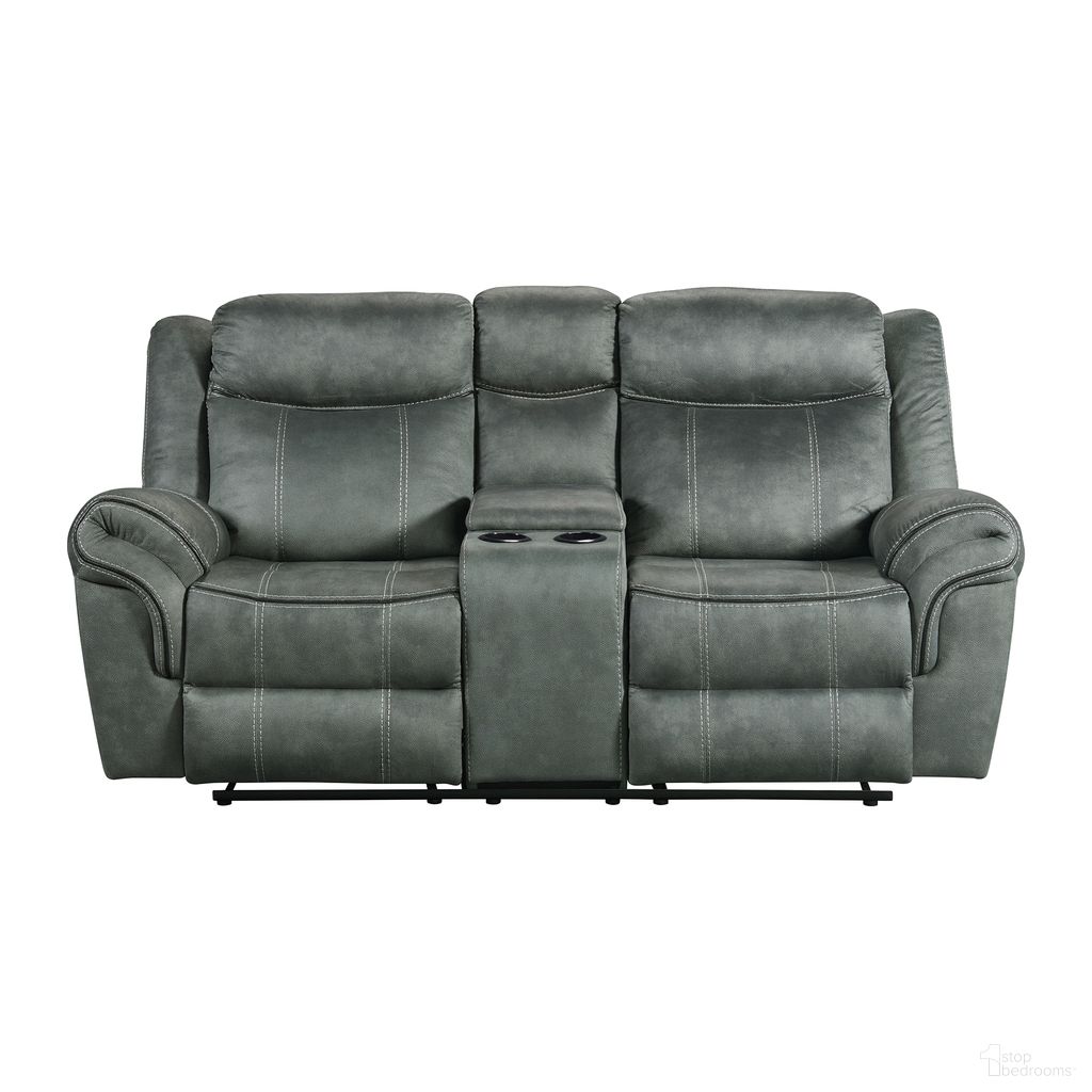 The appearance of Tasso Motion Loveseat with Console In Charcoal designed by Picket House in the traditional interior design. This charcoal piece of furniture was selected by 1StopBedrooms from Tasso Collection to add a touch of cosiness and style into your home. Sku: 59928-028-1X. Material: Polyester.