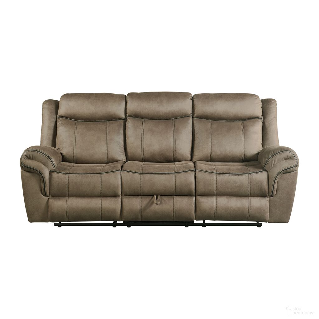 The appearance of Tasso Motion Sofa with Dropdown In Brown designed by Picket House in the traditional interior design. This brown piece of furniture was selected by 1StopBedrooms from Tasso Collection to add a touch of cosiness and style into your home. Sku: 59928-038-2X. Material: Polyester.