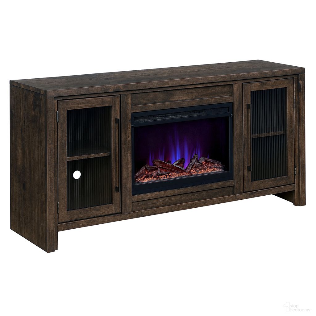 The appearance of Tatum 66 Inch Fireplace Console In Espresso designed by Aspenhome in the modern / contemporary interior design. This espresso piece of furniture  was selected by 1StopBedrooms from Tatum Collection to add a touch of cosiness and style into your home. Sku: MUU1942-ESP. Material: Wood.