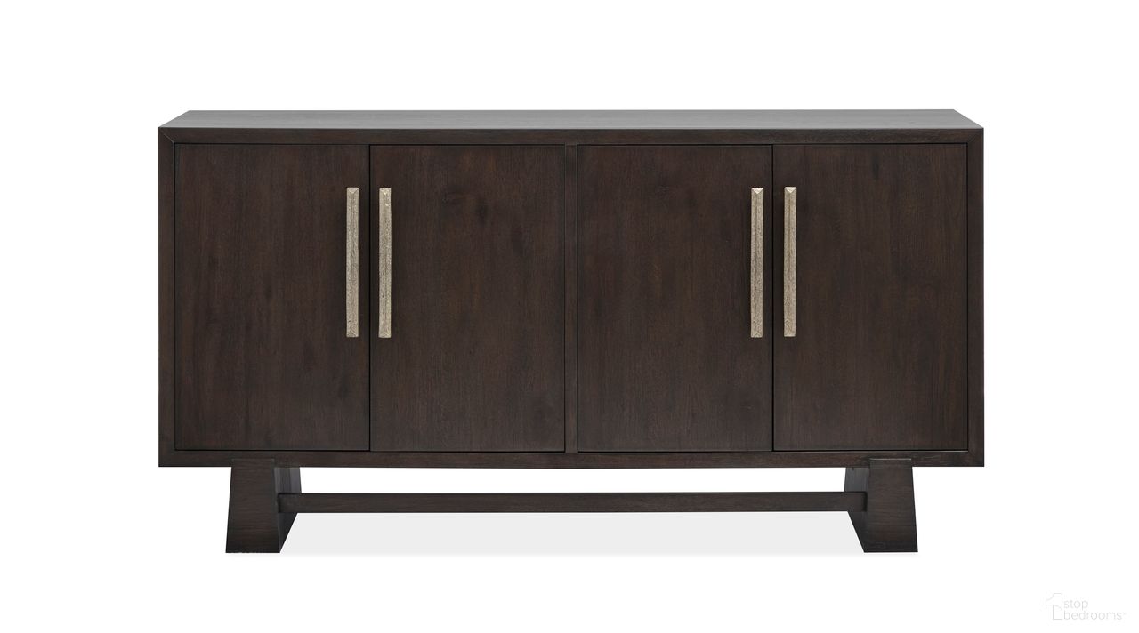 The appearance of Tauren Buffet In Coffee Bean designed by Magnussen in the modern / contemporary interior design. This coffee bean piece of furniture was selected by 1StopBedrooms from Tauren Collection to add a touch of cosiness and style into your home. Sku: D6434-14. Material: Oak Veneer.