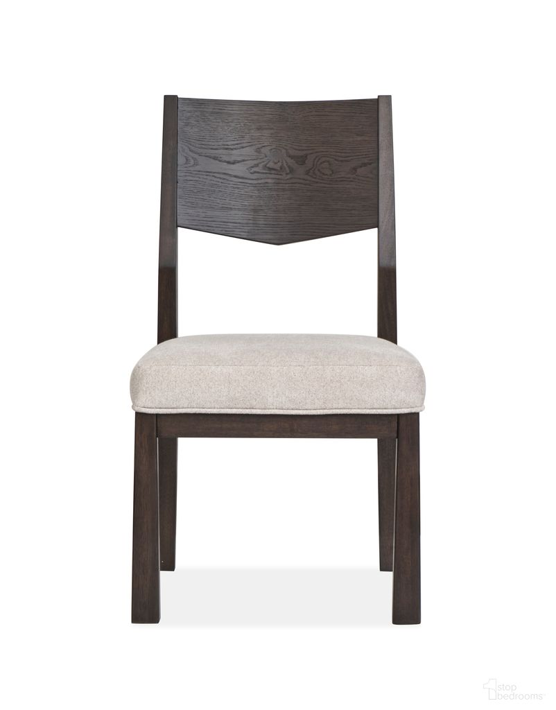 The appearance of Tauren Upholstered Side Chair Set of 2 In Coffee Bean designed by Magnussen in the modern / contemporary interior design. This coffee bean piece of furniture was selected by 1StopBedrooms from Tauren Collection to add a touch of cosiness and style into your home. Sku: D6434-62. Material: Oak Veneer. Chair Type: Side Chair.