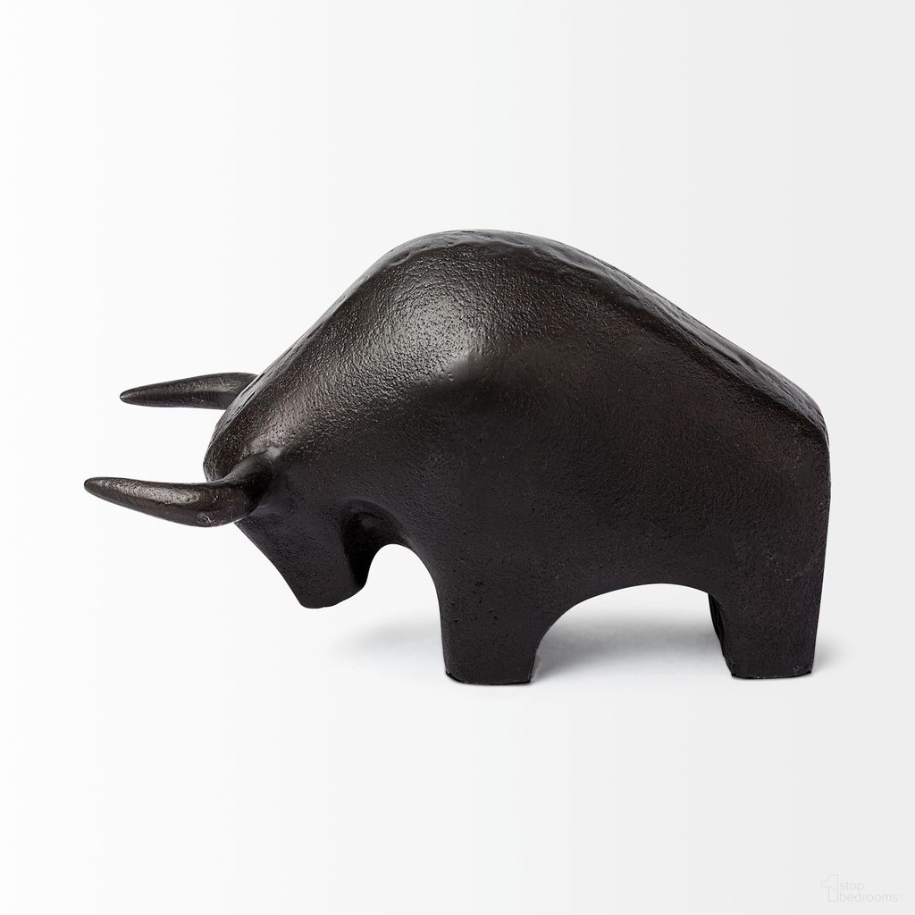 Tauro II Cast Aluminum Raging Bull In Black
