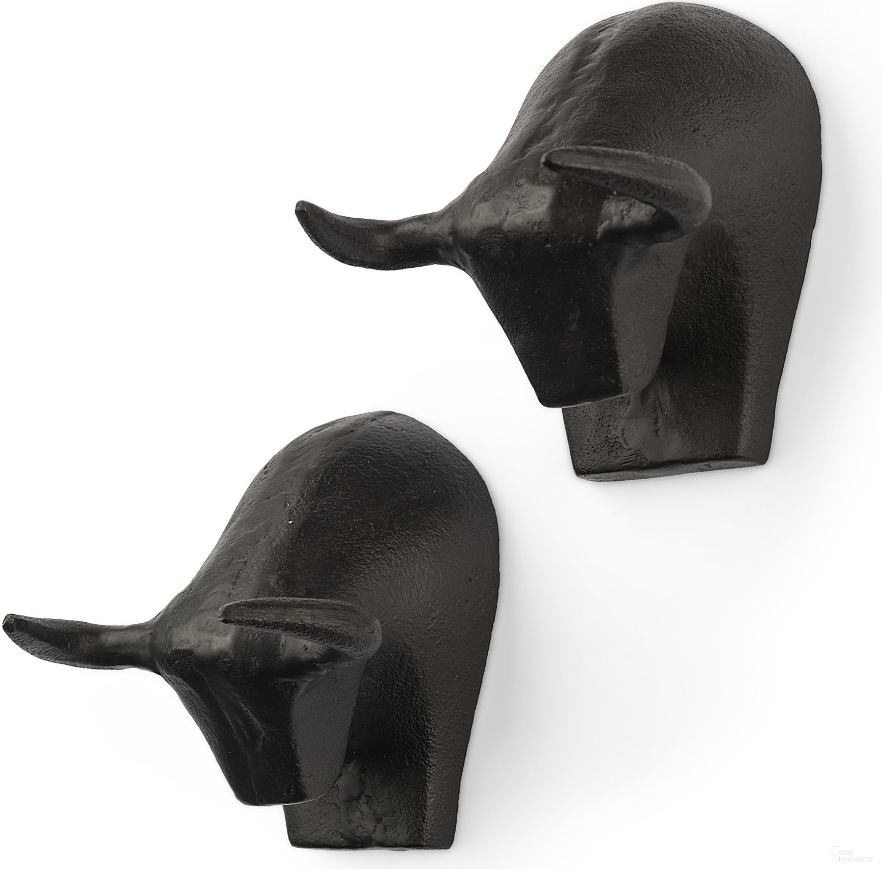 Tauro 4.5 x 5 Inch Wall Decor Set of 2 In Black