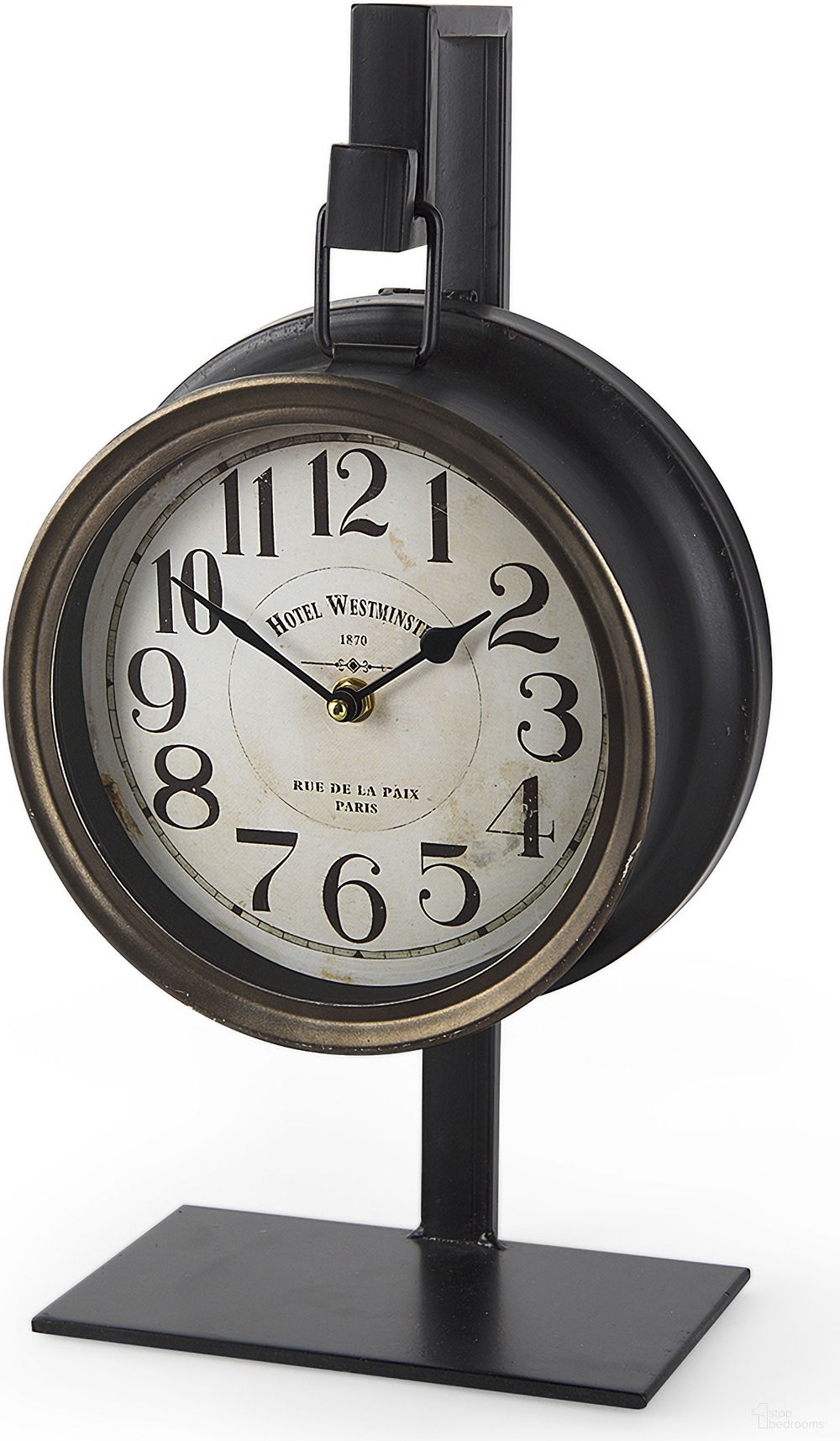Taxz Metal Hanging Table Clock In Brown