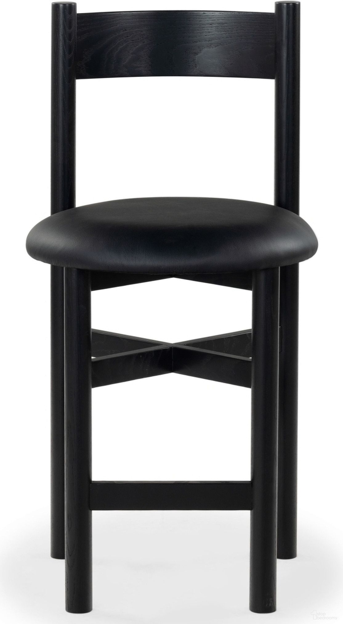 The appearance of Tayla Leather Counter Stool In Black designed by Safavieh Couture in the modern / contemporary interior design. This black piece of furniture was selected by 1StopBedrooms from Tayla Collection to add a touch of cosiness and style into your home. Sku: SFV4166A. Material: Wood.