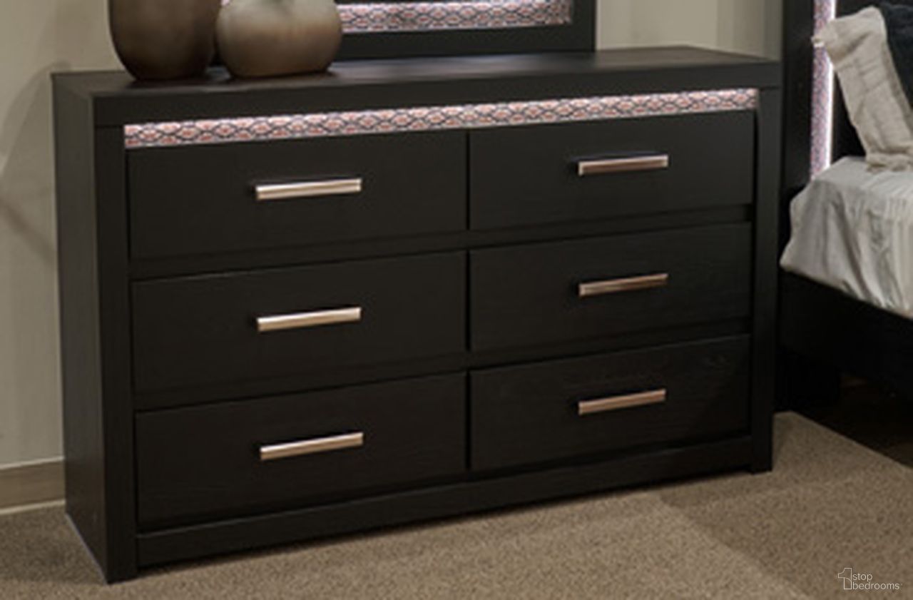 Tayleena Six Drawer Dresser In Black