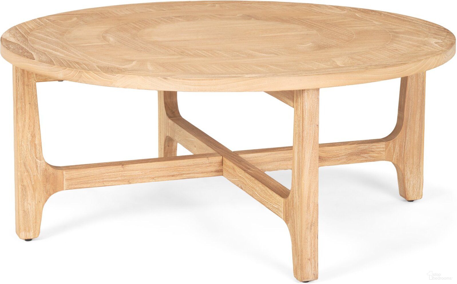 The appearance of Taylin Wood Round Coffee Table In Light Brown designed by Mercana in the rustic / southwestern interior design. This light brown piece of furniture was selected by 1StopBedrooms from Taylin Collection to add a touch of cosiness and style into your home. Sku: 70861. Material: Wood.