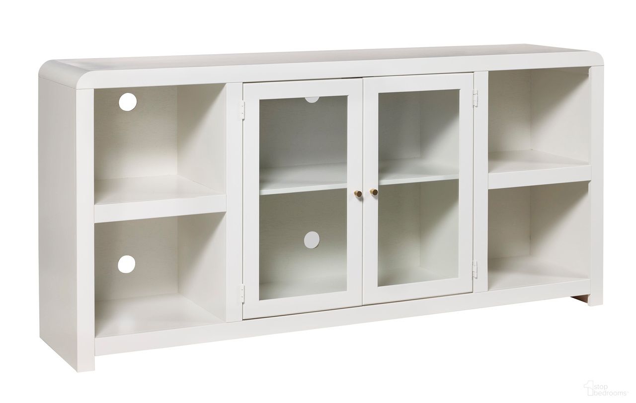The appearance of Taylor 71 Inch Console with 2 Doors In White designed by Aspenhome in the modern / contemporary interior design. This white piece of furniture was selected by 1StopBedrooms from Taylor Collection to add a touch of cosiness and style into your home. Sku: MYY1250-WHI. Material: Wood.
