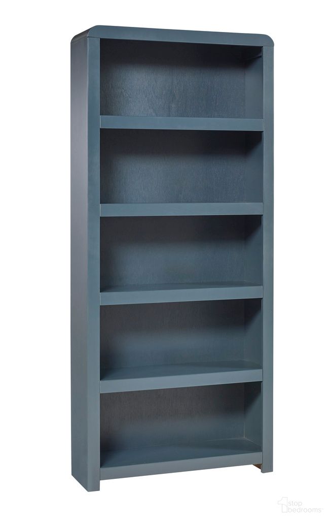 The appearance of Taylor 74 Inch Bookcase In Malta Blue designed by Aspenhome in the modern / contemporary interior design. This blue piece of furniture  was selected by 1StopBedrooms from Taylor Collection to add a touch of cosiness and style into your home. Sku: MYY3472-MBL. Material: Wood.