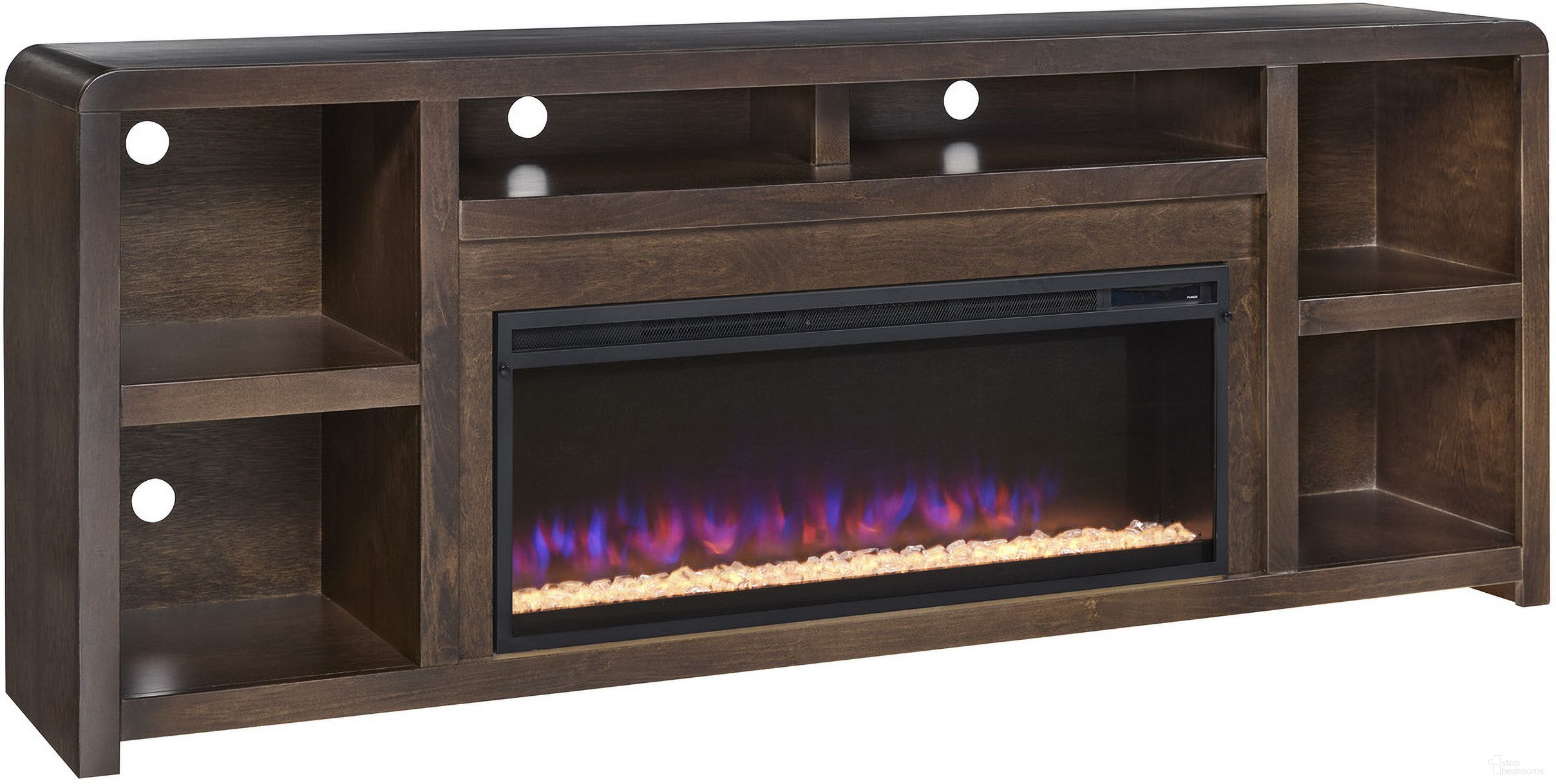 The appearance of Taylor 84 Inch Fireplace Console In Espresso designed by Aspenhome in the modern / contemporary interior design. This espresso piece of furniture was selected by 1StopBedrooms from Taylor Collection to add a touch of cosiness and style into your home. Sku: MYY1960-ESP. Material: Wood.