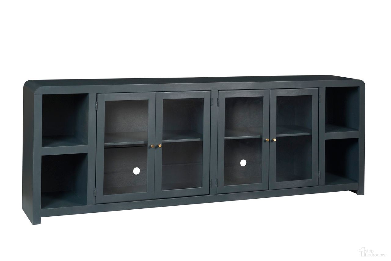 The appearance of Taylor 96 Inch Console with 4 Doors In Malta Blue designed by Aspenhome in the modern / contemporary interior design. This blue piece of furniture was selected by 1StopBedrooms from Taylor Collection to add a touch of cosiness and style into your home. Sku: MYY1270-MBL. Material: Wood.