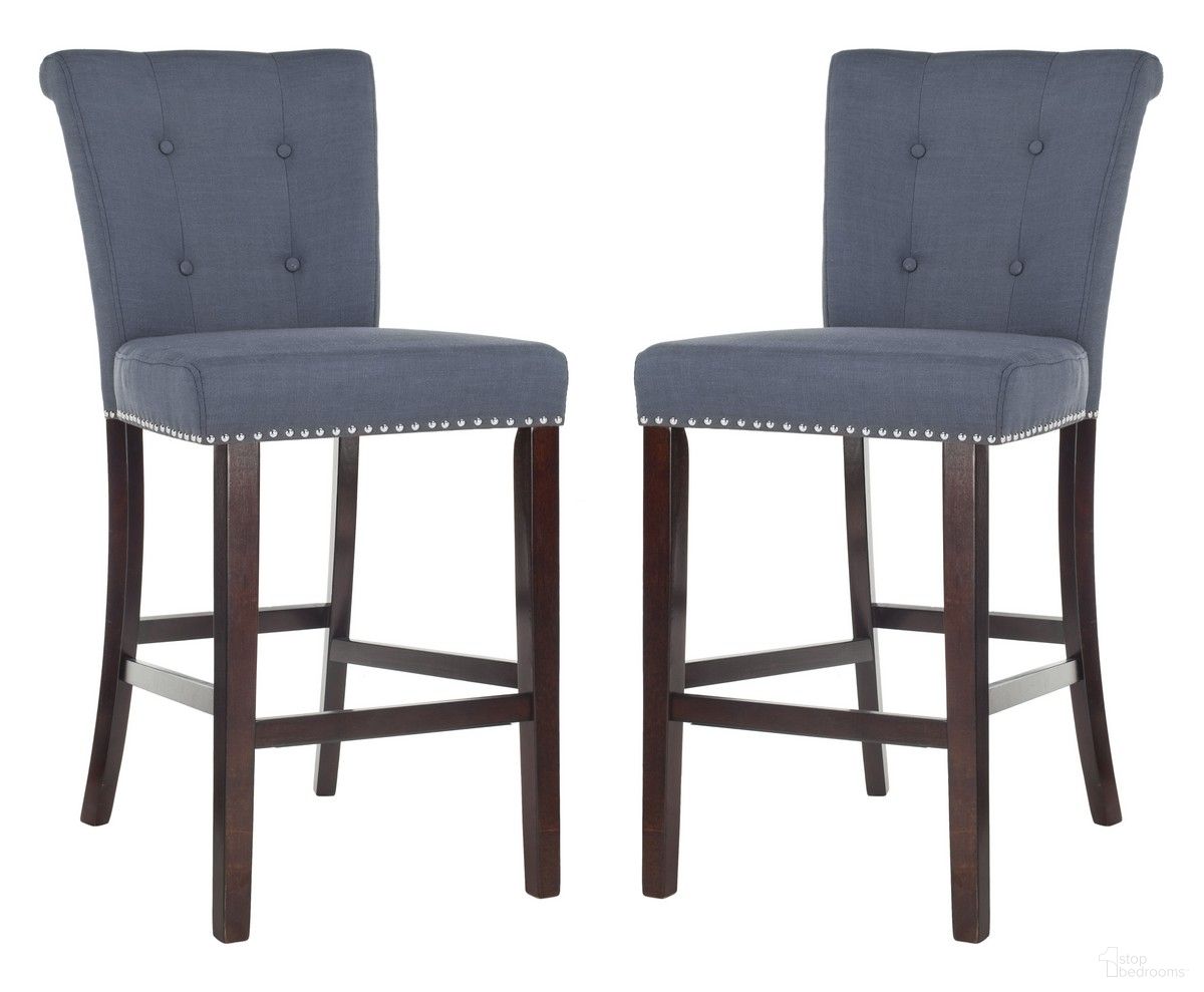 Taylor Bar Stool Set of 2 in Navy