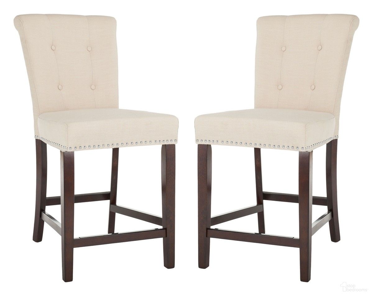 Taylor Counter Stool Set of 2 in Beige