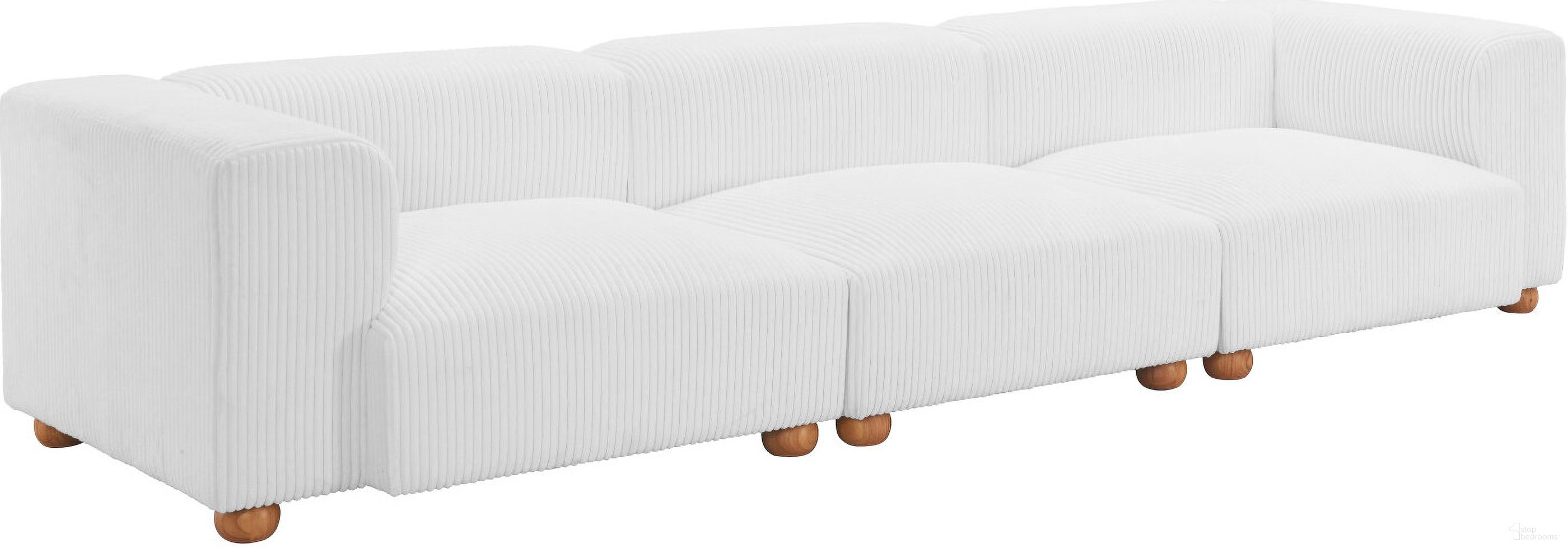 The appearance of Tayte Sofa In White designed by Zuo Modern in the modern / contemporary interior design. This white piece of furniture was selected by 1StopBedrooms from Tayte Collection to add a touch of cosiness and style into your home. Sku: 110302. Material: Poplar.