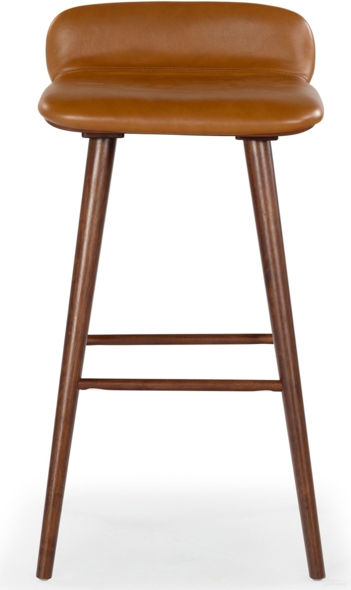 The appearance of Tazmyn Leather Barstool In Brown and Walnut designed by Safavieh Couture in the modern / contemporary interior design. This brown and walnut piece of furniture was selected by 1StopBedrooms from Tazmyn Collection to add a touch of cosiness and style into your home. Sku: SFV4159B. Material: Rubberwood.