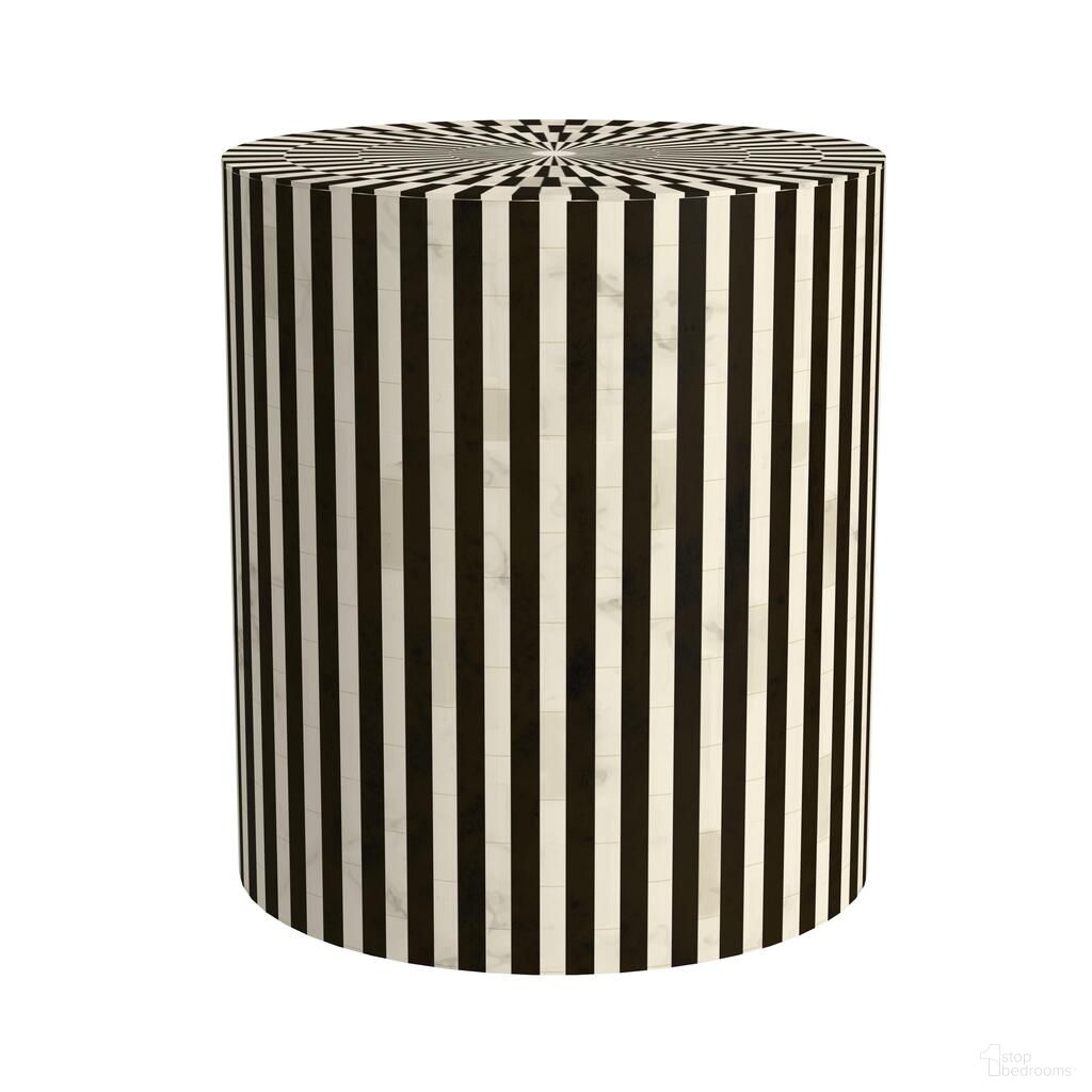 The appearance of Teague Accent Table In Black and White designed by Bassett Mirror Company in the modern / contemporary interior design. This black/white piece of furniture  was selected by 1StopBedrooms from Teague Collection to add a touch of cosiness and style into your home. Sku: 8670-LR-223. Material: MDF.