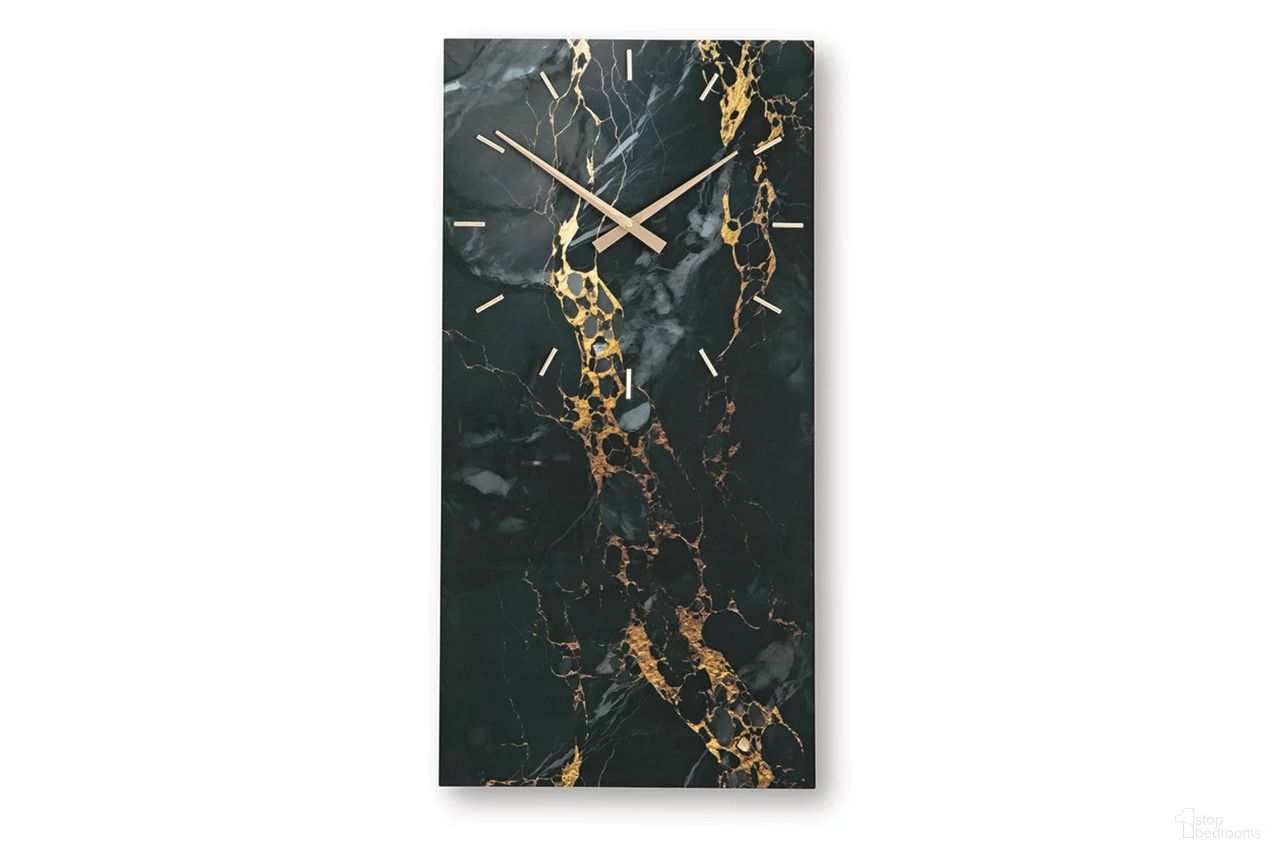 Teague Wall Clock In Black and Gold