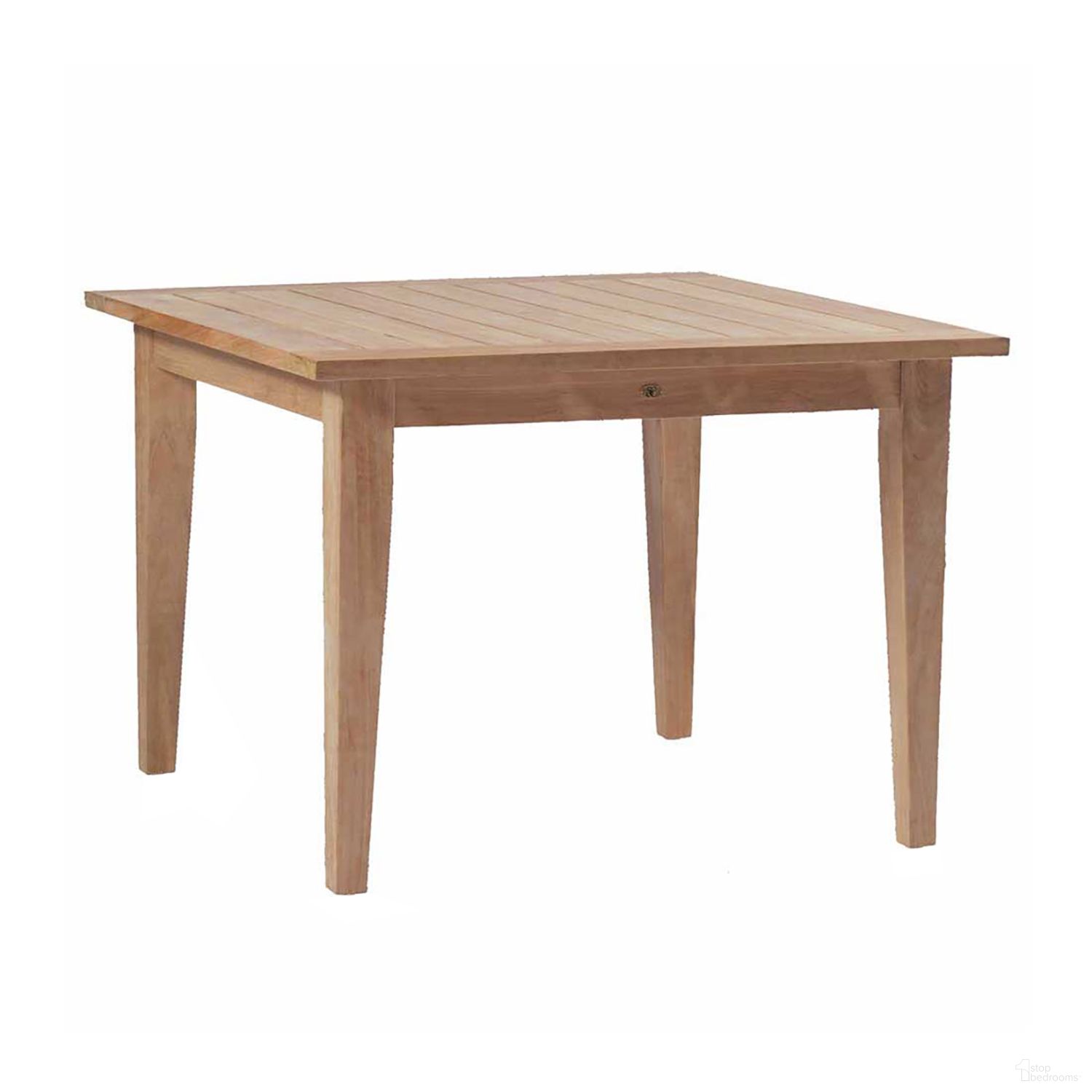The appearance of Teak 42 Inch Square Farm Table In Natural Teak designed by Summer Classics in the transitional interior design. This natural teak piece of furniture was selected by 1StopBedrooms from Club Teak Collection to add a touch of cosiness and style into your home. Sku: 28434. Material: Teak.