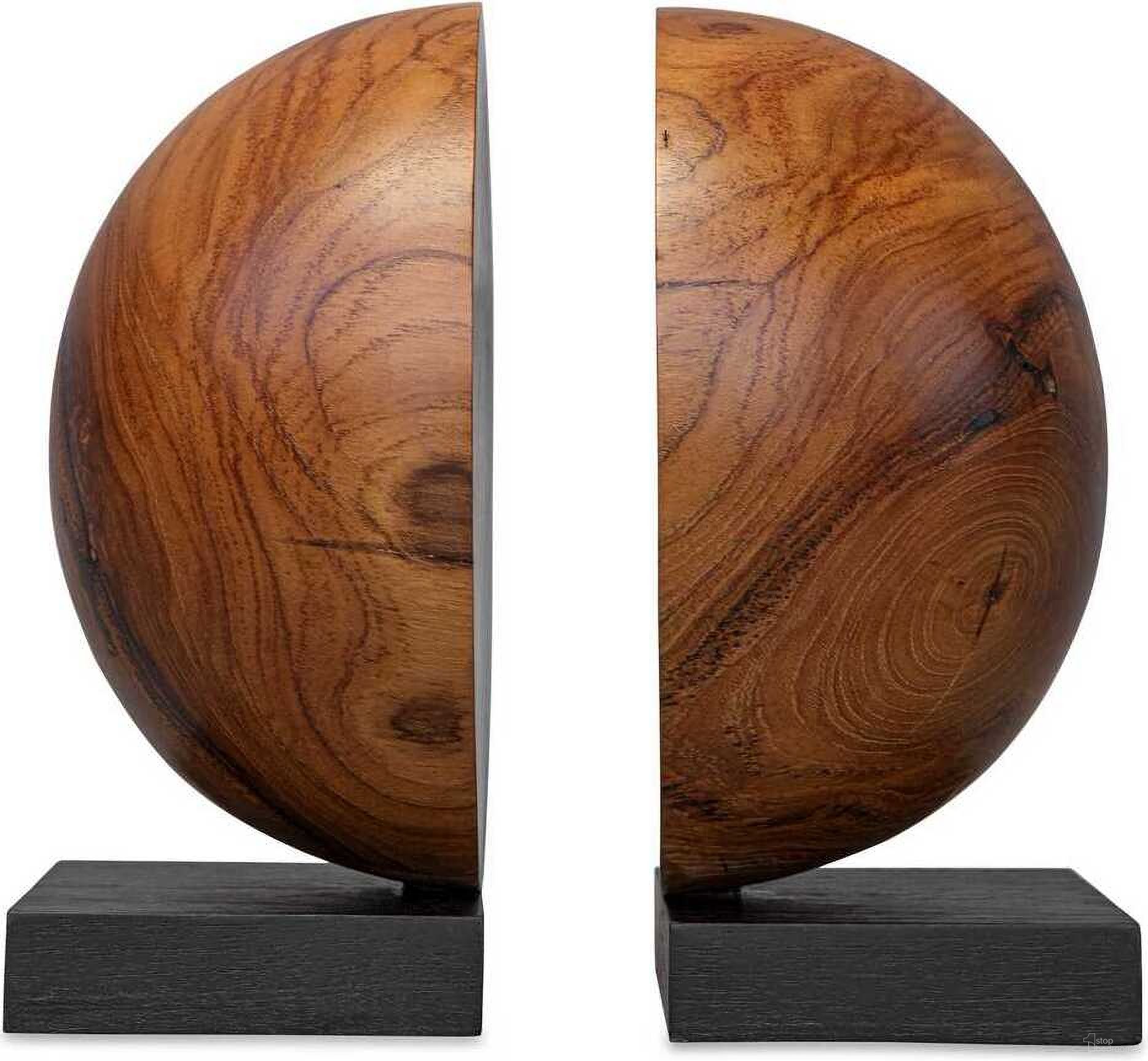The appearance of Teak and Noir Bookends Set of 2 In Brown designed by Uttermost in the cabin / lodge interior design. This brown piece of furniture  was selected by 1StopBedrooms from Teak And Noir Collection to add a touch of cosiness and style into your home. Sku: 17128. Material: Teak Wood.