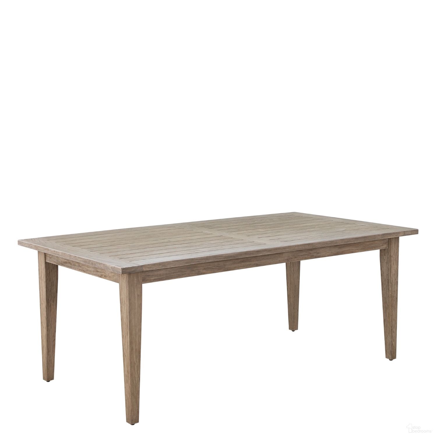 The appearance of Teak Rectangular Farm Table In Oyster Teak designed by Summer Classics in the transitional interior design. This oyster teak piece of furniture was selected by 1StopBedrooms from Croquet Teak Collection to add a touch of cosiness and style into your home. Sku: 284227. Material: Teak.