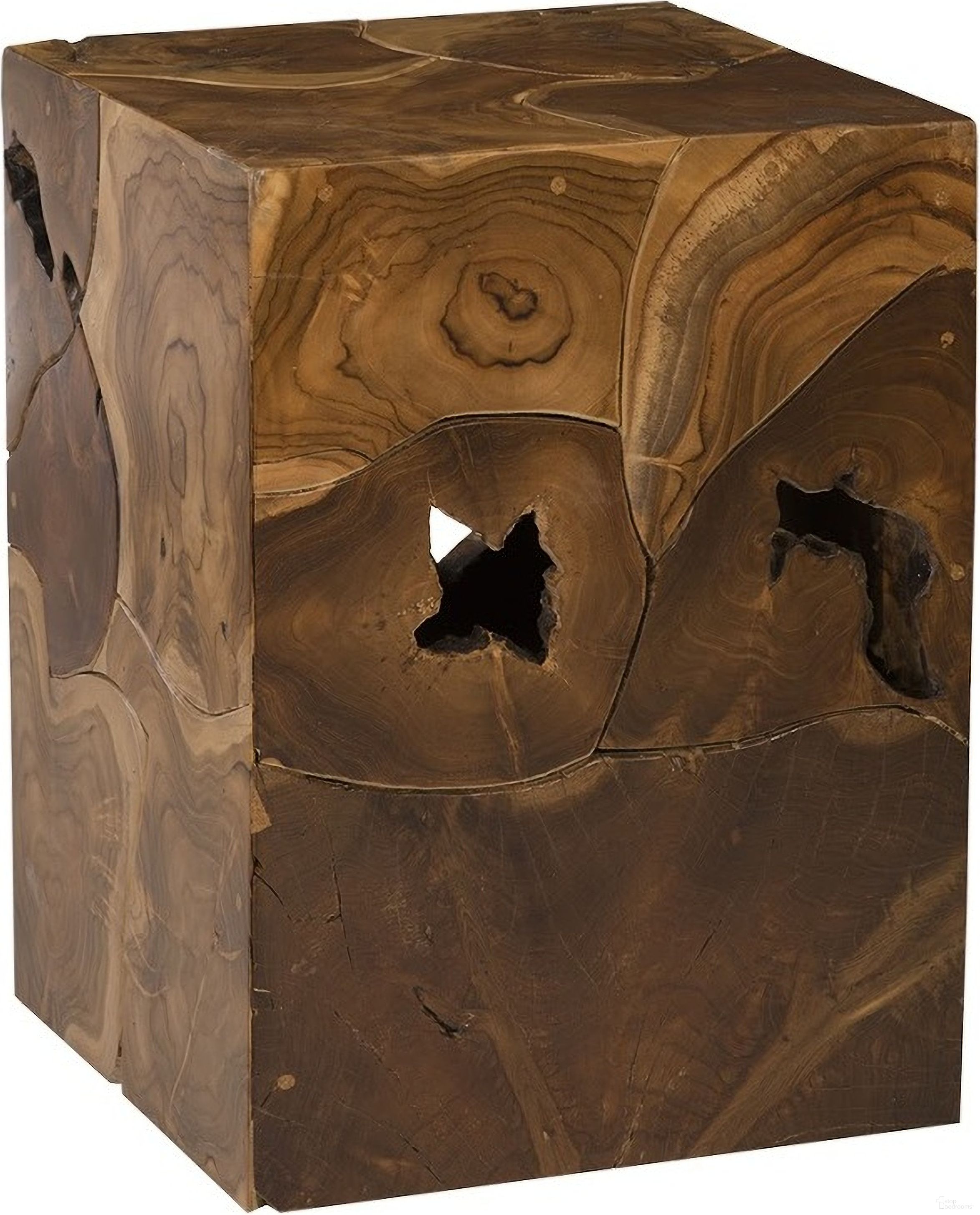 Teak Slice Side Table