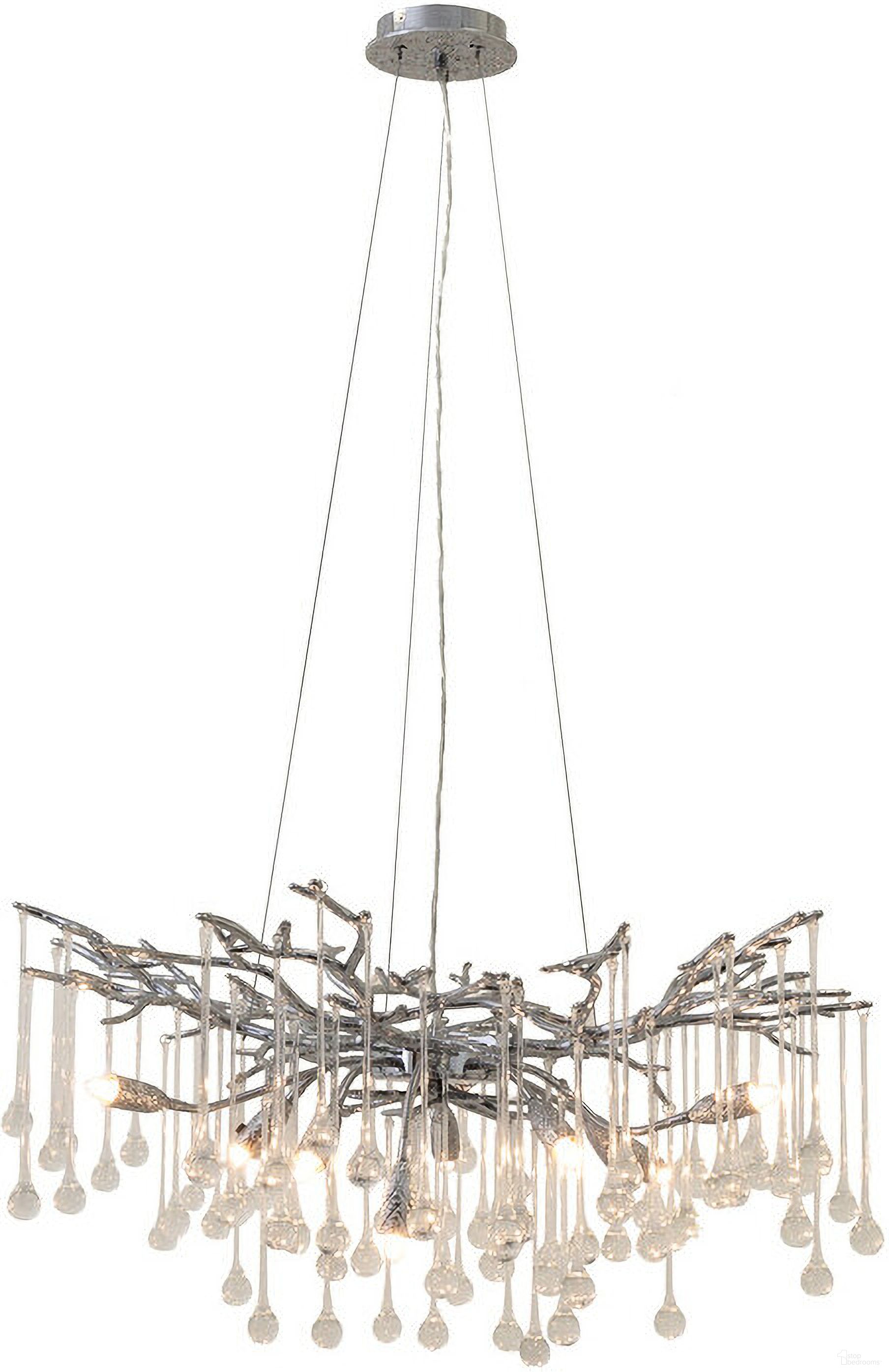 Teardrop 10 Light Chandelier In Chrome