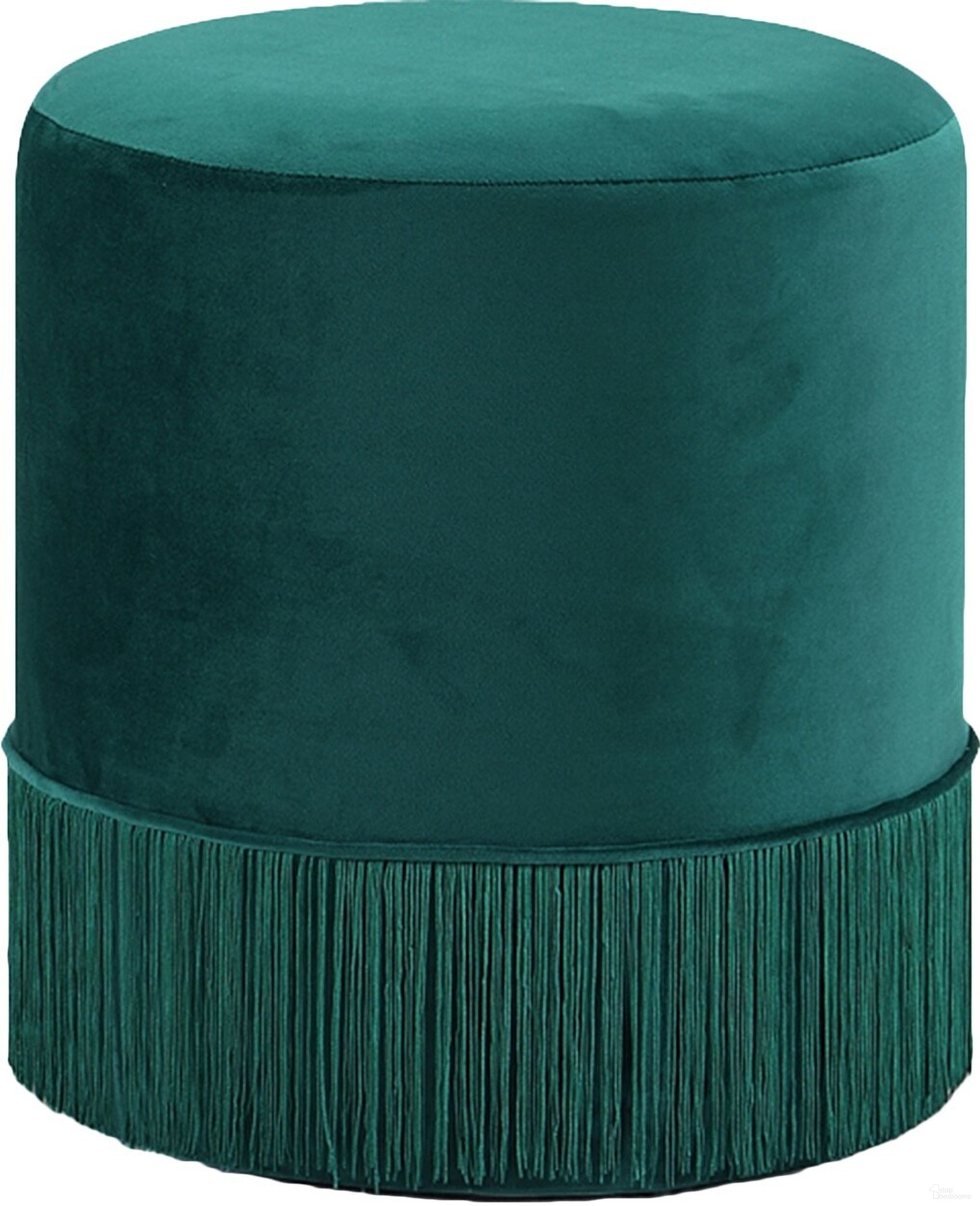 The appearance of Teddy Velvet Ottoman/Stool In Green designed by Meridian in the modern / contemporary interior design. This green piece of furniture  was selected by 1StopBedrooms from Teddy Collection to add a touch of cosiness and style into your home. Sku: 130Green. Material: Velvet.