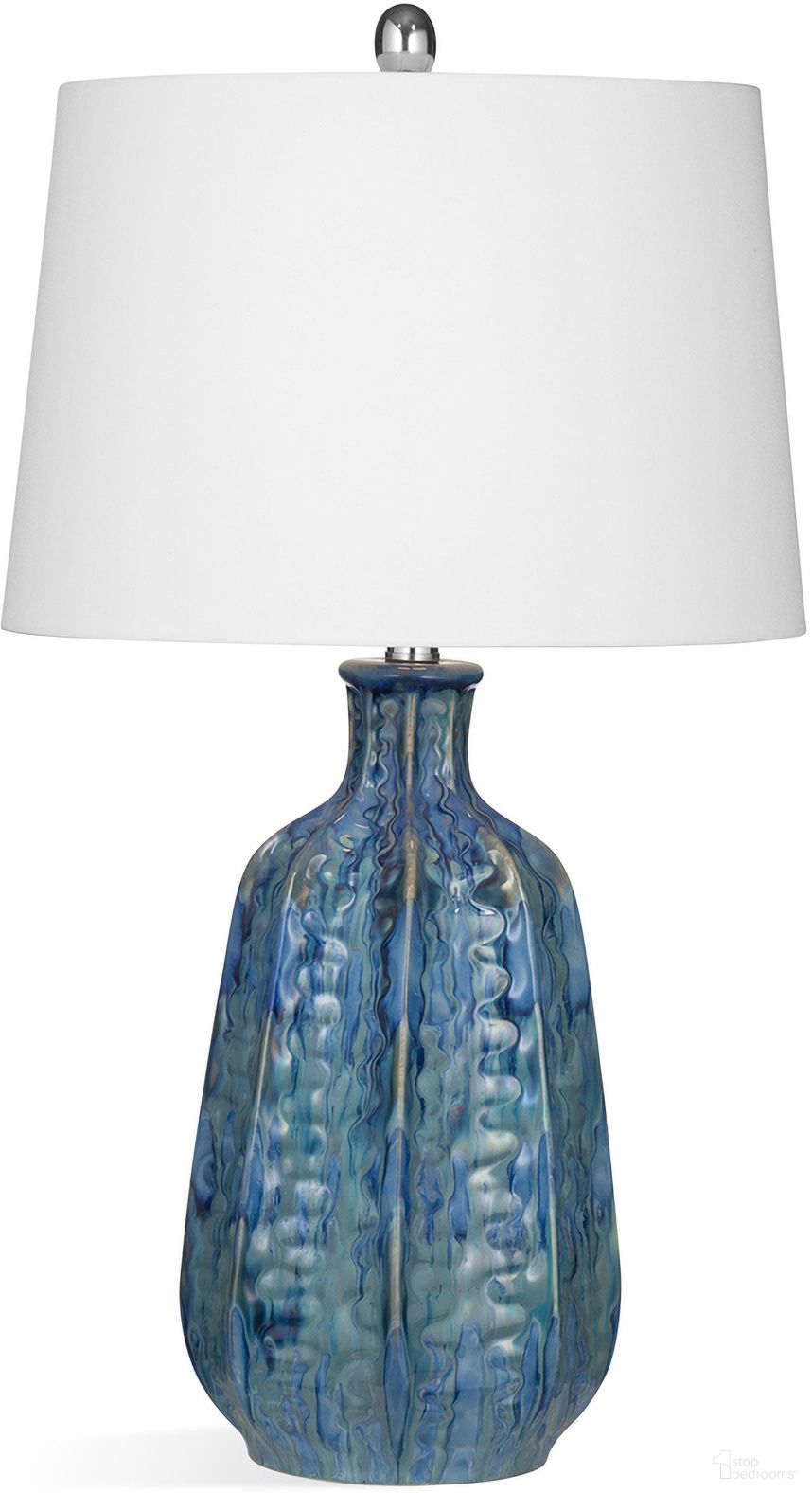 Tee Table Lamp In Blue Glaze