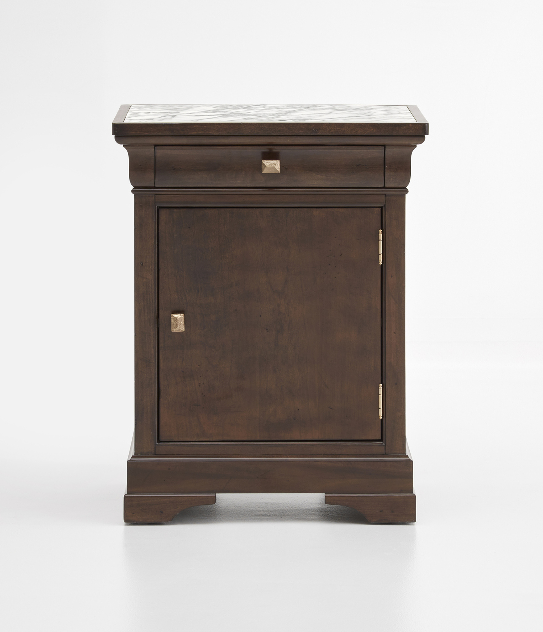 Telephone Table In Dark Brown and Classic Cord Limestone and White