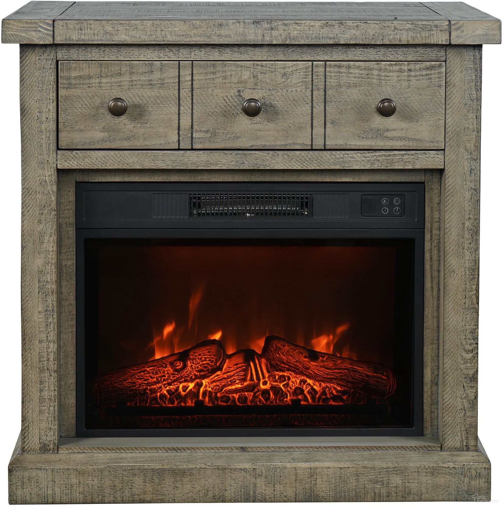 The appearance of Telluride 32 Inch Electric Fireplace TV Stand Console In Grey Driftwood designed by Jofran in the country / farmhouse interior design. This grey driftwood piece of furniture was selected by 1StopBedrooms from Telluride Collection to add a touch of cosiness and style into your home. Sku: 2230-FP32. Material: Acacia.