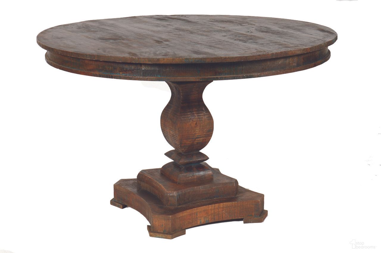 Telluride 60 Inch Round Dining Table In Brown