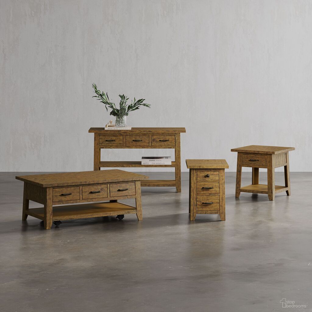 The appearance of Telluride Occasional Table Set In Gold designed by Jofran in the country / farmhouse interior design. This gold piece of furniture  was selected by 1StopBedrooms from Telluride Collection to add a touch of cosiness and style into your home. Sku: 1800-11;1800-13. Material: Wood Veneer.