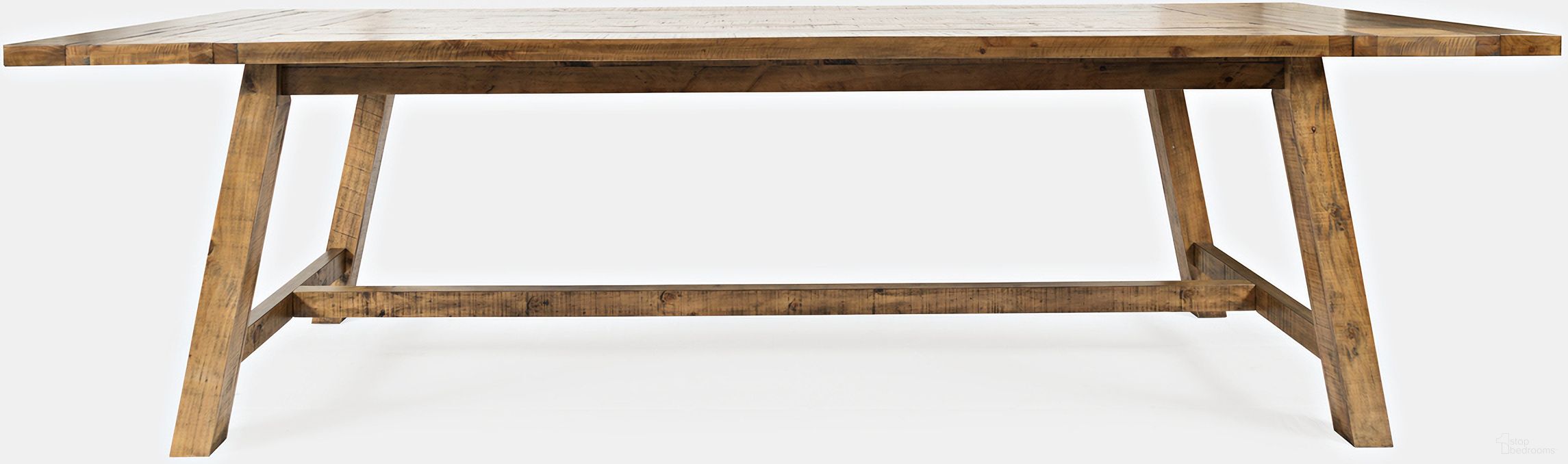 The appearance of Telluride 127 Inch Trestle Counter Table with 2 Extension Leaves In Gold designed by Jofran in the transitional interior design. This gold piece of furniture was selected by 1StopBedrooms from Telluride Collection to add a touch of cosiness and style into your home. Sku: 1801-127. Table Base Style: Trestle. Table Top Shape: Rectangular. Material: Pine.