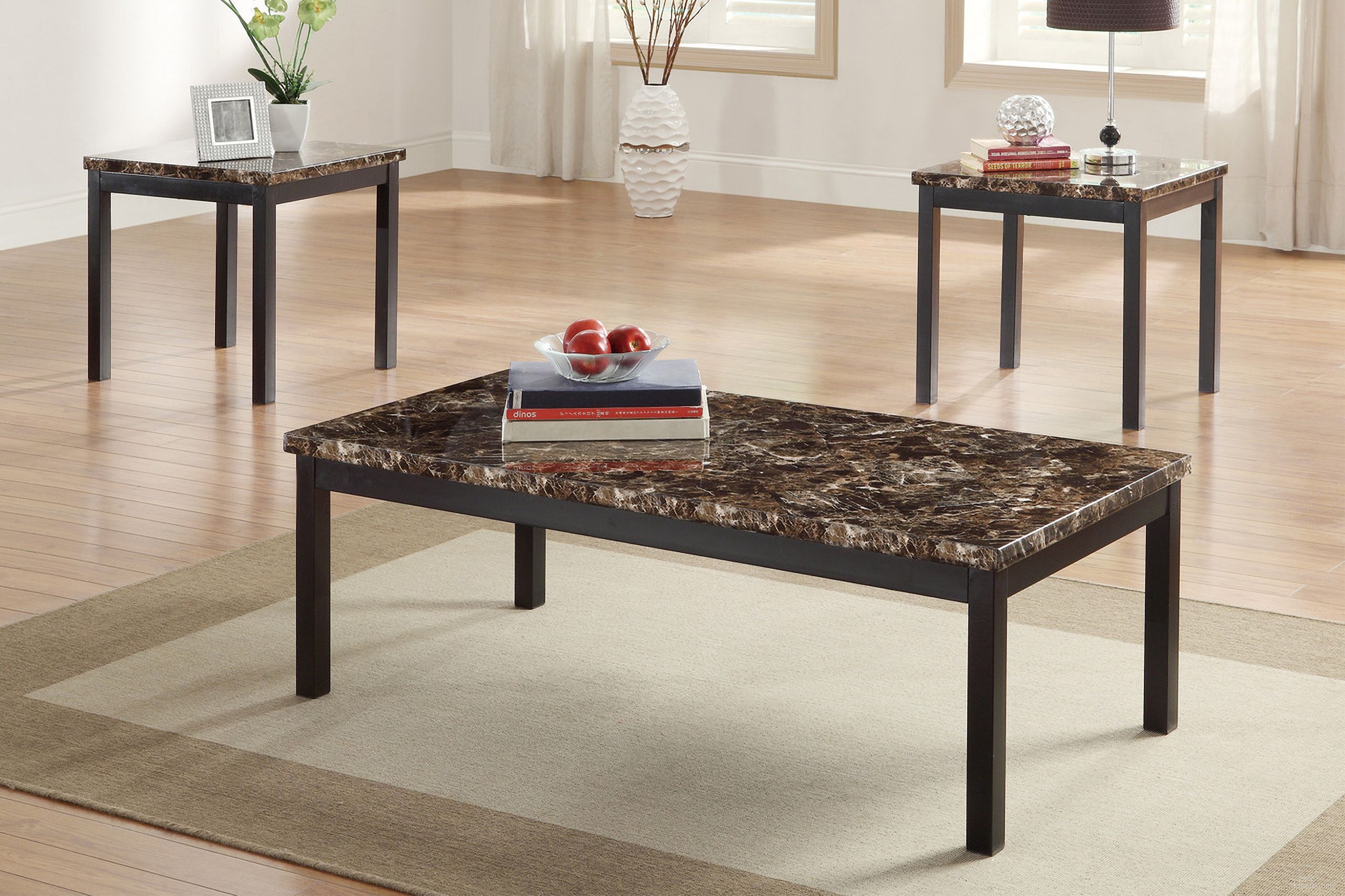 The appearance of Tempe 3-Piece Occasional Table Set designed by Homelegance in the transitional interior design. This black piece of furniture was selected by 1StopBedrooms from Tempe Collection to add a touch of cosiness and style into your home. Sku: 2601-31. Material: Metal.