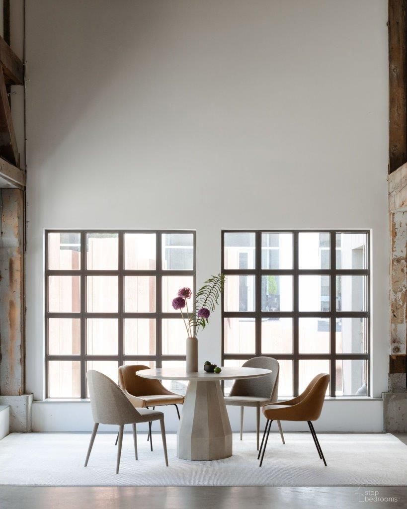 Templo White Distressed Concrete Outdoor Dining Set
