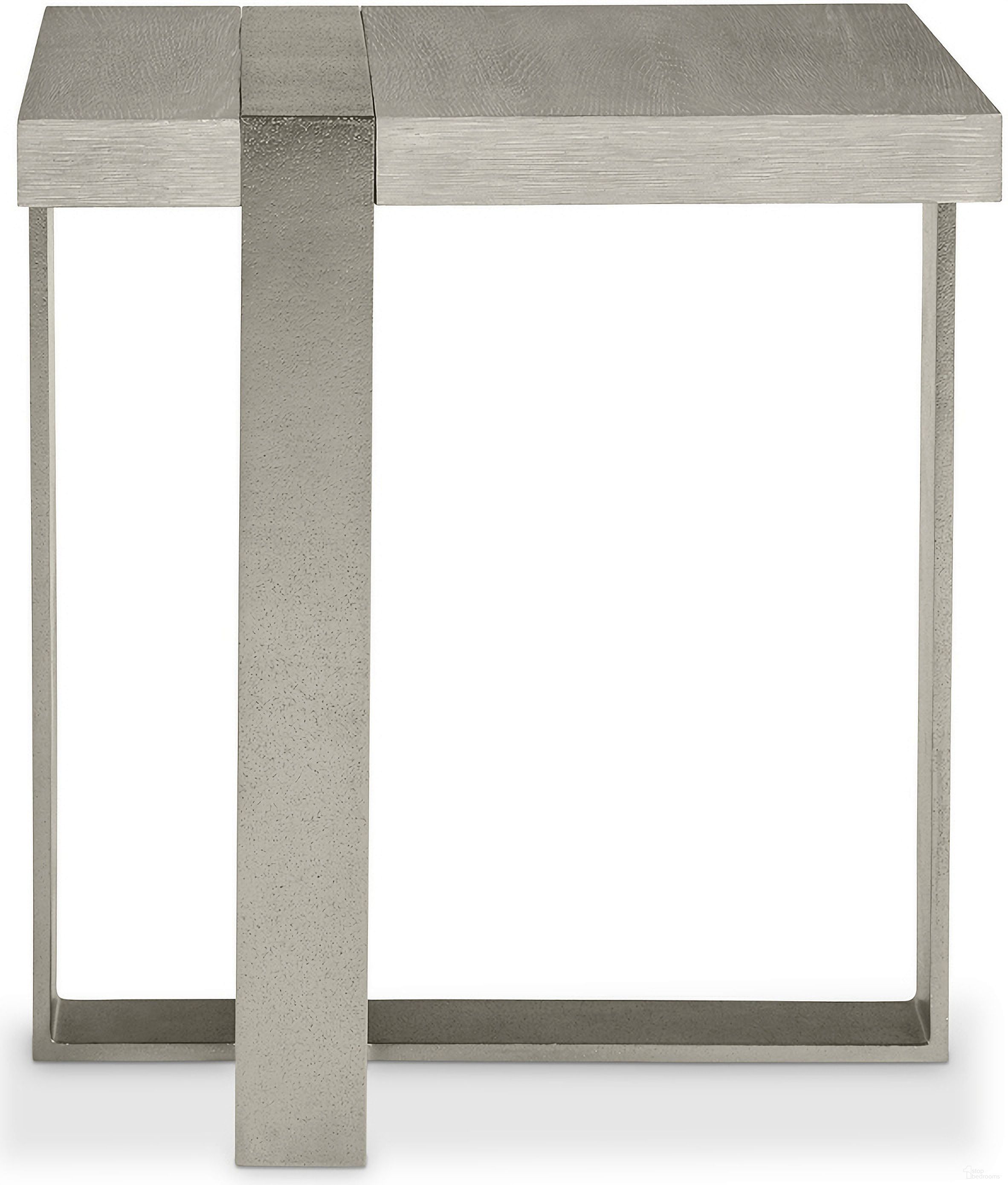 The appearance of Tempo Metal Base Side Table In Beige designed by Bernhardt in the transitional interior design. This beige piece of furniture was selected by 1StopBedrooms from Tempo Collection to add a touch of cosiness and style into your home. Sku: 346126. Material: Wood.