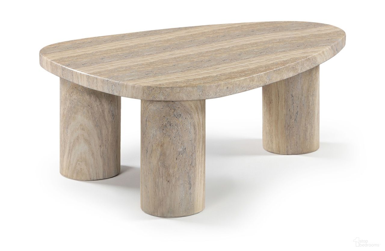 The appearance of Teramo Concrete Indoor and Outdoor Coffee Table In Travertine designed by Meridian in the modern / contemporary interior design. This travertine piece of furniture  was selected by 1StopBedrooms from Teramo Collection to add a touch of cosiness and style into your home. Sku: 99090Travertine-CT15 Box 1/2 (Top);99090Travertine-CT15 Box 2/2 (Base). Material: Concrete.