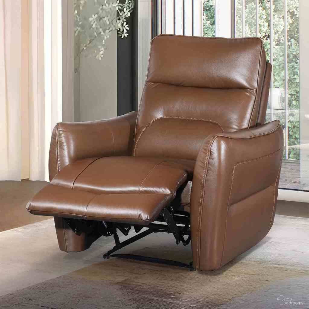 The appearance of Terentius Power Recliner In Caramel Brown designed by Furniture of America in the modern / contemporary interior design. This caramel brown piece of furniture was selected by 1StopBedrooms from Terentius Collection to add a touch of cosiness and style into your home. Sku: FM69006BR-CH-PM. Material: Leather.